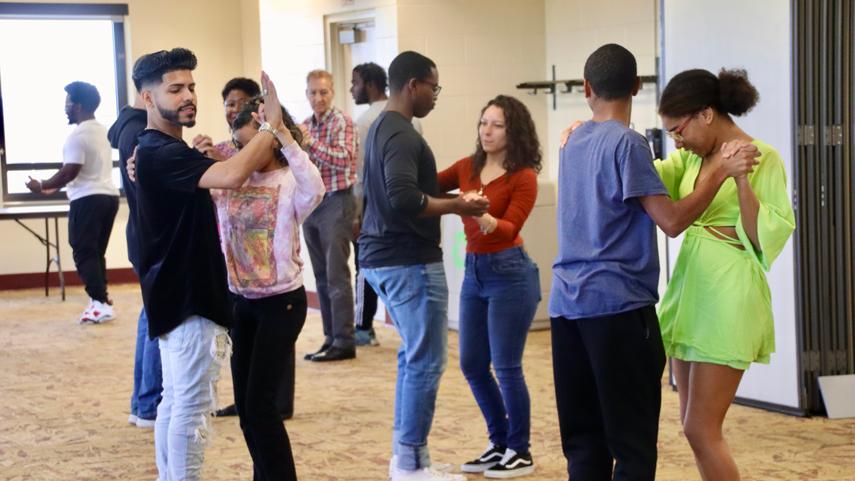 students dancing bachata